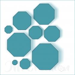 Achteck quadratisch - Stanzschablone